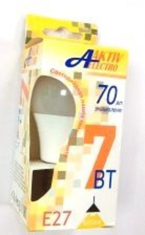 Лампа светодиодная LED-A55-Regular 7Вт 220-240В Е27 3000К 600Лм AKTIV ELECTRO