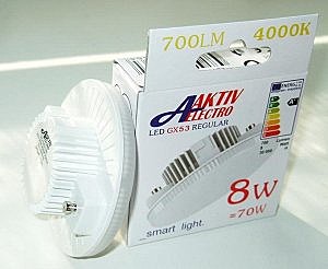 Лампа светодиодная LED-GX53-Regular 8Вт 175-265В 4000К 700Лм AKTIV ELECTRO