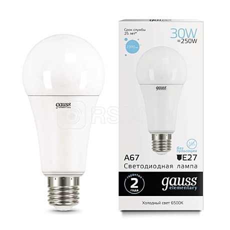 Лампа светодиодная LED-A67 30Вт E27 6500K 2390Лм Elementary GAUSS