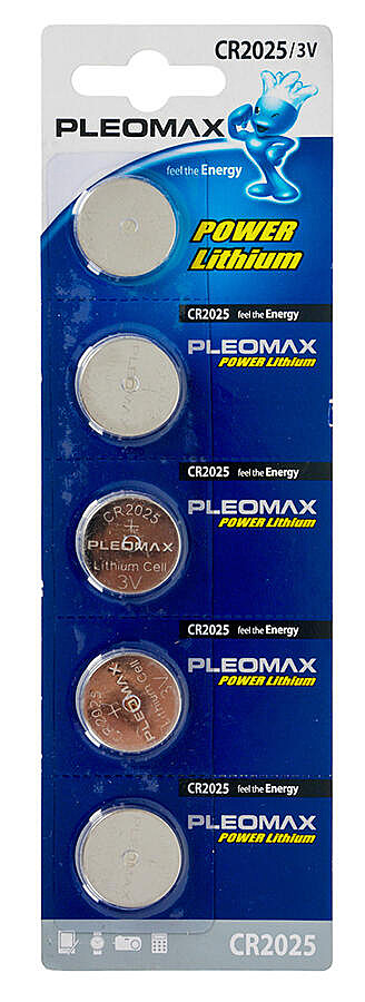 Батарейки Pleomax CR2025-5BL