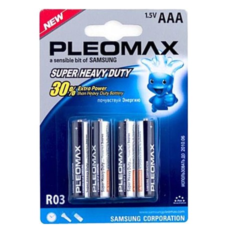 Батарейки ААА Pleomax R03-4BL (4шт)							