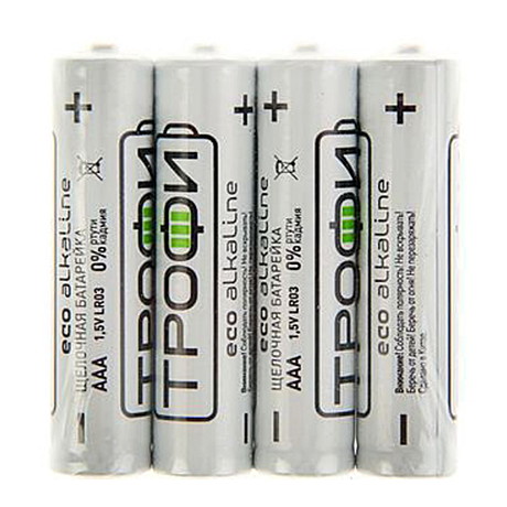 Батарея ТРОФИ LR03-4S ECO
