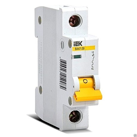 Автоматический выключатель IEK ВА47-29 1P 63А 4,5кА характеристика С