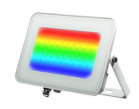 Прожектор светодиодный jaZZway PFL-30W RGB WH LED IP65 85-265V белый корпус