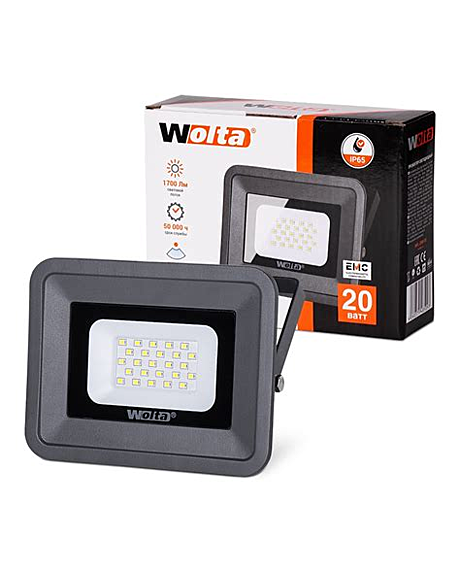 85093 Прожектор WOLTA WFL-20В/06s 5500k 1700Lm 20W IP65 LED 