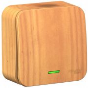 1-клавишный ВЫКЛЮЧАТЕЛЬ с подсв.,изол.пл.,10А,Ясень,о/у, BLANCA,Schneider Electric