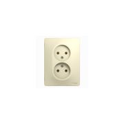 РОЗЕТКА двойная GLOSSA Schneider Electric бежевая