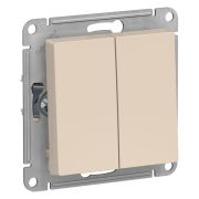 2-клавишный ПЕРЕКЛЮЧАТЕЛЬ, сх.6, 10А, БЕЖЕВЫЙ, ATLAS, Schneider Electric