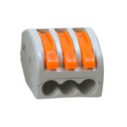 LD222-423/ Строительно-монтажная клемма 3 полюса с рычажком
