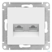 Розетка компьютерная двойная Белая RJ45 cat 5e механизм GLOSSA Schneider Electric
