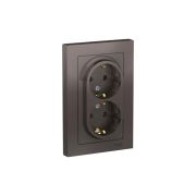 РОЗЕТКА с заземлением двойная ATLAS Schneider Electric МОККО