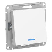 Переключатель однокл. с подсв.сх.6а, 10А, БЕЛЫЙ, Atlas Design, Schneider Electric