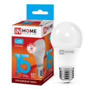 Лампа светодиодная LED-A60-VC 15Вт 230В Е27 3000К 1350Лм IN HOME