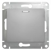 ВЫКЛЮЧАТЕЛЬ 1-клавишный АЛЮМИНИЙ Glossa Schneider Electric  с подсветкой