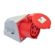 Розетка 115 стационарная 3P+PE+N 16A 380B IP44 TDM