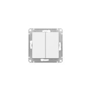 Выключатель двухклавишный AtlasDesign Schneider Electric белый