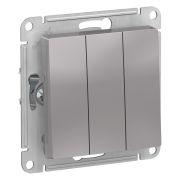 3-клавишный ВЫКЛЮЧАТЕЛЬ, 10А, АЛЮМИНИЙ, ATLAS, Schneider Electric