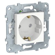 Розетка с з/к, со шторками,16А,250В белый, UNICA ,Schneider Electric