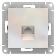 РОЗЕТКА компьютерная двойная RJ45+ RJ45 кат 5е,ATLAS Schneider Electric ЖЕМЧУГ