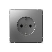 РОЗЕТКА одинарная ArtGallery System Electric с з/к , СТАЛЬ GAL000943