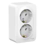 РОЗЕТКА 2-ая без з/к, изол.пл., 16А, Антрацит, о/у, BLANCA, Schneider Electric