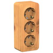 Розетка 3-ая с з/к, , изол.пл.,16А,Антрацит, о/у BLANCA,Schneider Electric