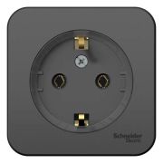 РОЗЕТКА одинарная с з/к BLANCA Schneider Electric накладная антрацит
