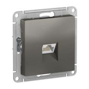 РОЗЕТКА компьютерная RJ45 ArtGallery System Electric, СТАЛЬ GAL000986