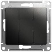 ВЫКЛЮЧАТЕЛЬ 3-клавишный АНТРАЦИТ Glossa, Schneider Electric