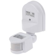 Датчик движения инфракрасный ДД-008-W 1200Вт 180 градусов12м IP44 белый IN HOME
