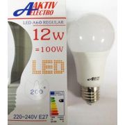 Лампа светодиодная LED-A60-Regular 12Вт 220-240В Е27 3000К 1200Лм AKTIV ELECTRO