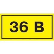 Самоклеящаяся этикетка символ «36В» 40х20 мм