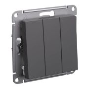 3-клавишный ВЫКЛЮЧАТЕЛЬ, 10А, БАЗАЛЬТ,ATLAS, Schneider Electric