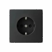 РОЗЕТКА одинарная ArtGallery System Electric с з/к со шторками , КАРБОН GAL001045