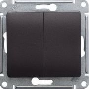 ВЫКЛЮЧАТЕЛЬ 2-клавишный ШОКОЛАД GLOSSA Schneider Electric