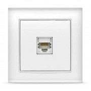 47601 Розетка компьютерная одноместная Универсал Бриллиант, с/у 1А  RJ45, белая