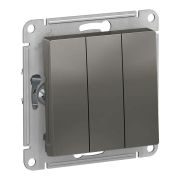 3-клавишный ВЫКЛЮЧАТЕЛЬ,10А, СТАЛЬ, ATLAS, Schneider Electric