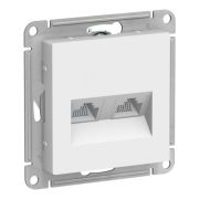 РОЗЕТКА компьютерная двойная RJ45+RJ45 кат 5е,ATLAS Schneider Electric СТАЛЬ