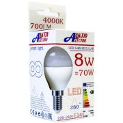 Лампа светодиодная LED-G45-Regular 8Вт 175-265В Е14 4000К 700Лм ШАР AKTIV ELECTRO