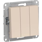 ВЫКЛЮЧАТЕЛЬ 3-клавишный БЕЖЕВЫЙ AtlasDesign Schneider Electric