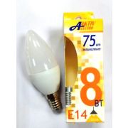 Лампа светодиодная LED-C35-Regular 8Вт 175-265В Е14 3000К 700Лм СВЕЧА AKTIV ELECTRO