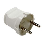 Вилка прямая 10А белая 4142 IN HOME