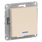 ВЫКЛЮЧАТЕЛЬ 1-клавишный БЕЖЕВЫЙ с подсветкой AtlasDesign Schneider Electric