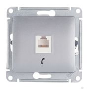 РОЗЕТКА телефонная GLOSSA Schneider Electric АЛЮМИНИЙ