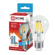 Лампа светодиодная LED-A60-deco 11Вт 230В Е27 4000К 1160Лм прозрачная IN HOME