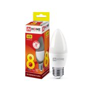 Лампа светодиодная LED-СВЕЧА-VC 8Вт 230В Е27 3000К 600Лм IN HOME